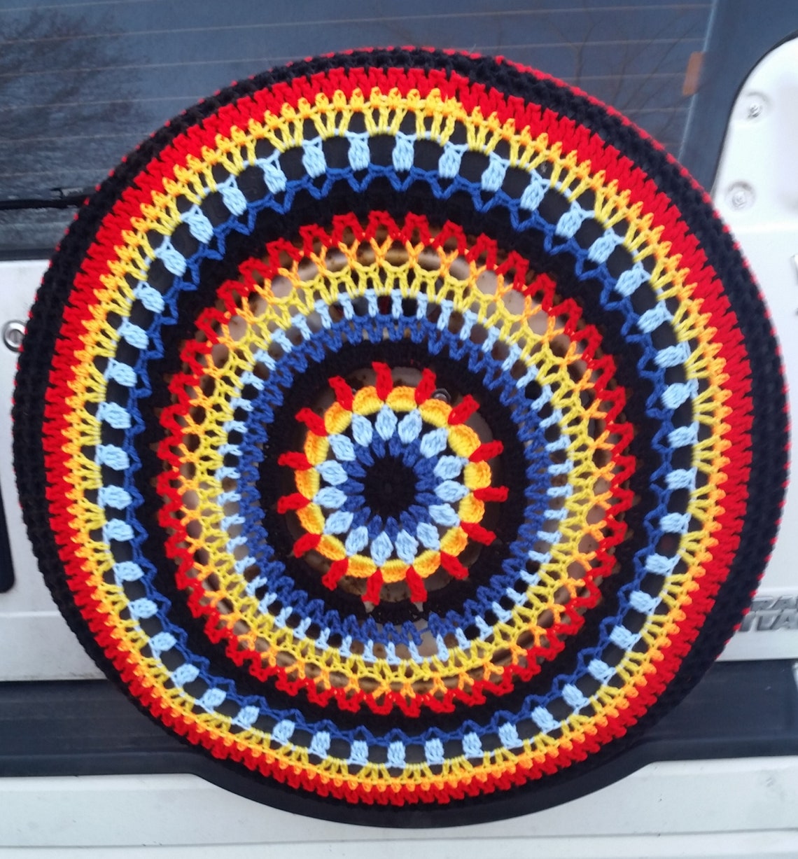 Crocheted Tire Cover, Spare Tire Cover, Custom Order, for Jeeps, CRV
