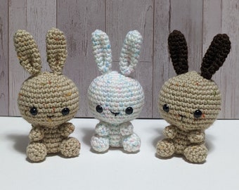 Little Bunny, Up Ears - Crochet Amigurumi | Keychain option