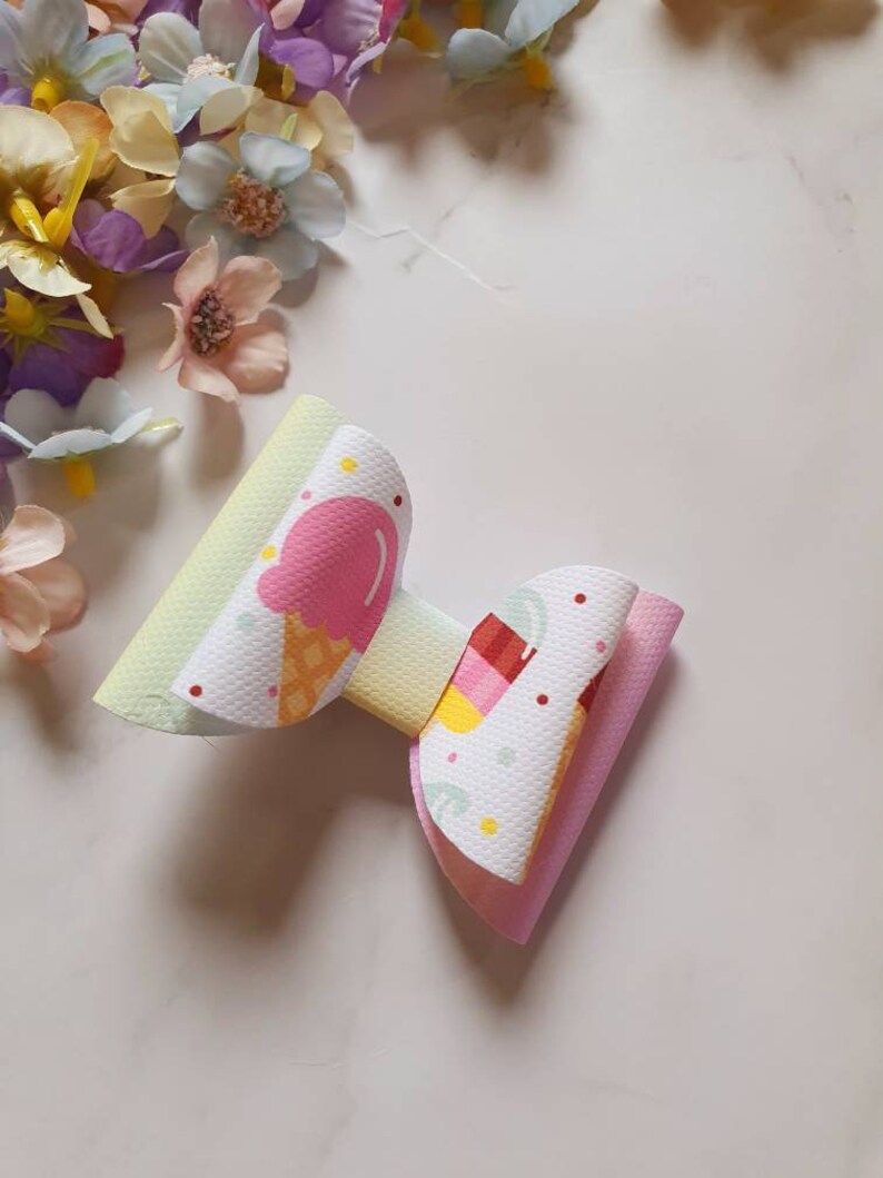 Crocodile clip Ice lolly Summer. Summer Gift Ice cream hair bow