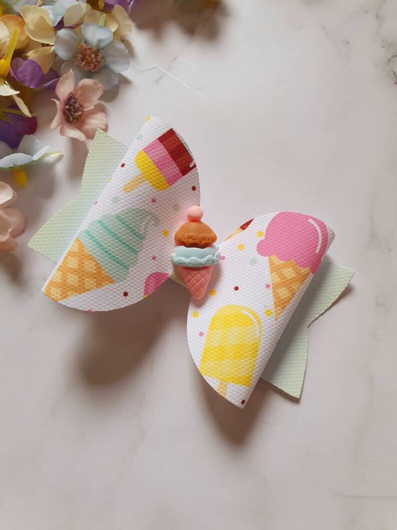 Crocodile clip Ice lolly Summer. Summer Gift Ice cream hair bow