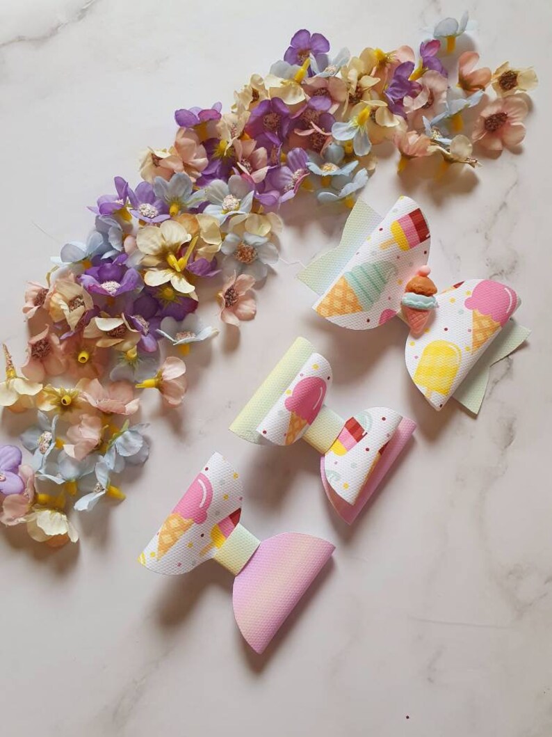 Crocodile clip Ice lolly Summer. Summer Gift Ice cream hair bow