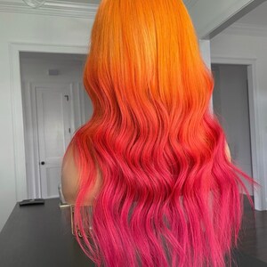 Nola Sunset~hand dyed human hair wig