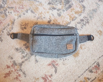 The Annie Belt Bag | Fanny Pack | Small Bag | Pendleton Belt Bag | Pendleton Wool | Gray, Black, White