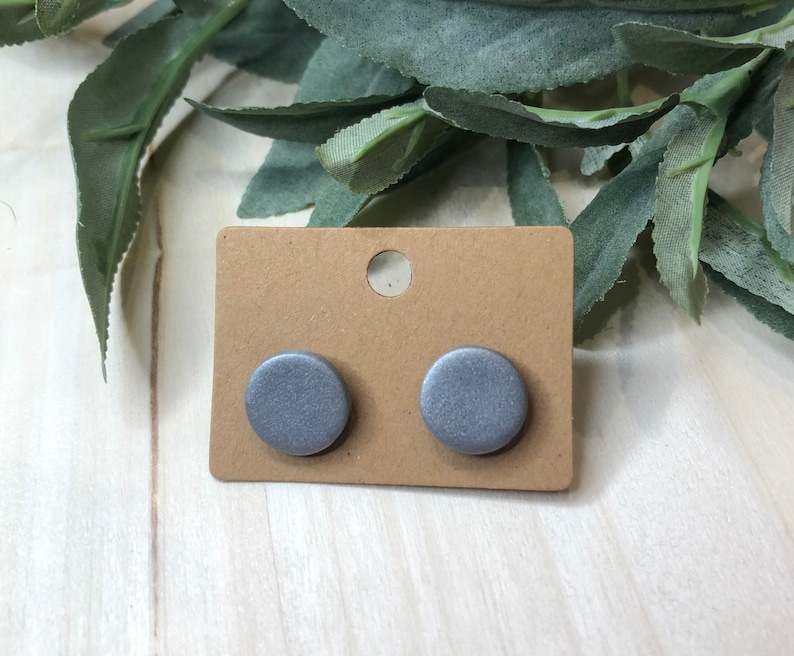 Hammered Metal Textured. Gold Polymer Clay Earring Silver Lightweight and Hypoallergenic Copper Minimalist Stud
