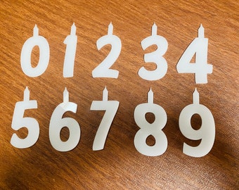 Acrylic Number Candles