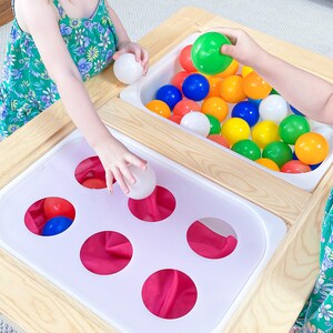 Acryl Ball Pit Sort Grote Trofast bak van Flisat tafel voor Montessori Waldorf speelgoed peuteractiviteiten zintuiglijke posten