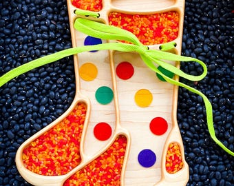 Rain Boots Imaginative Play Tray for Flisat Table Montessori waldorf sensory play gifts for kids