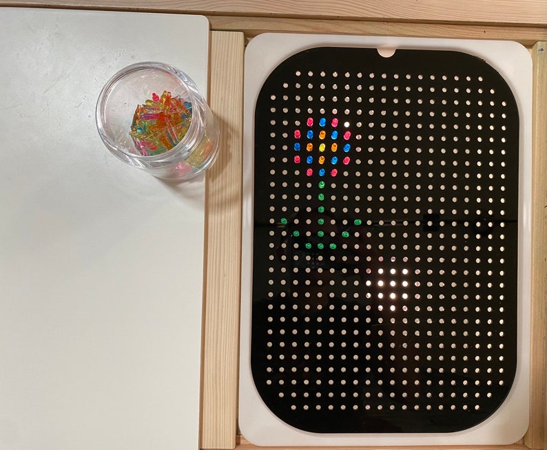 Large Light Peg Board for Large Trofast Tub of Flisat Table Etsy