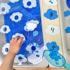 10 Hole Insert Large Trofast bin of Flisat table for Montessori waldorf toys toddler activities  sensory
