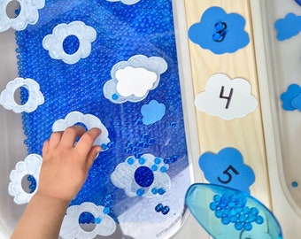 10 Hole Insert Large Trofast bin of Flisat table for Montessori waldorf toys toddler activities  sensory