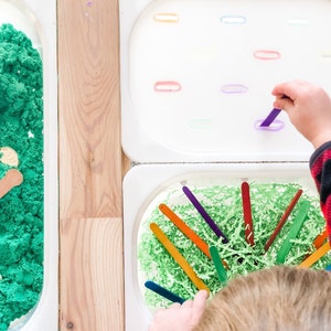 Craft Stick Insert for Trofast bin of Flisat table for Montessori waldorf toys toddler activities  sensory posting coin slot