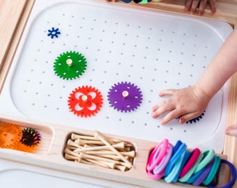 Large Tinker Supplies Tray Large for Flisat table for Montessori waldorf toys toddler activities  sensory play sorting