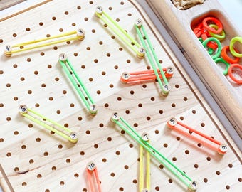Wood Multifunctional Pegboard for Trofast Bins of Flisat Table Waldorf Montessori inspired gift holiday kids child