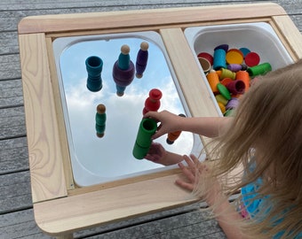 Mirror Acrylic insert for Trofast tubs of Flisat table Montessori waldorf toddler activity