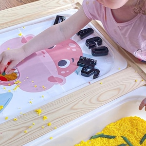 Praktisch spelen Mondinzet Grote Trofast-bak met Flisat-tafel voor Montessori-waldorfspeelgoed peuteractiviteiten zintuiglijk