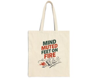 Motivational Runner Quote Tote Bag | Cotton Canvas Tote