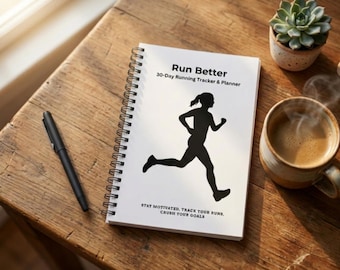 Women's Running Tracker Printable | Fitness Planner | Running Log | A5 - Half Letter - A4 | Digital Download