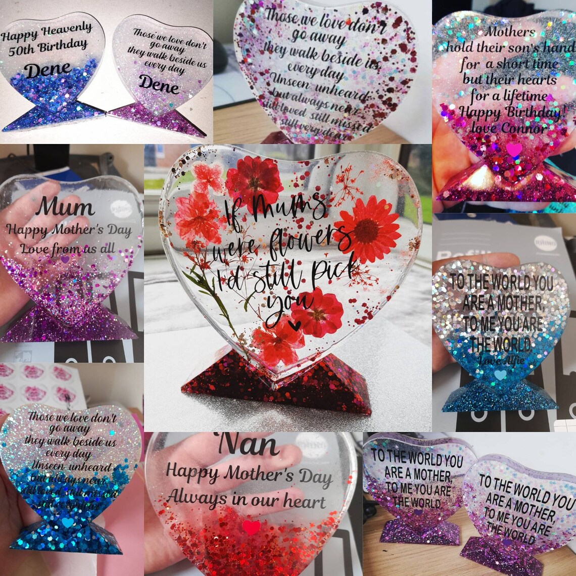 Glitter Plaque Stand Large Etsy