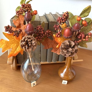Vintage Fall Flower Bouquet: Autumn Thanksgiving Centerpiece Wreath