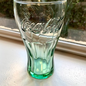 Vintage Libbey Coca-Cola Glasses/Retro Restaurant Green Glass Coca-Cola Tumbler Glasses/Collectible Coca-Cola Soda Glasses/Price per Glass image 2