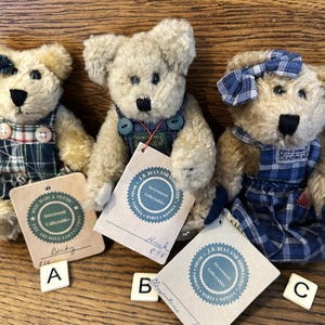 Collectible Boyds Bear: Becky, Huck, or Clementine - 1990s Plush