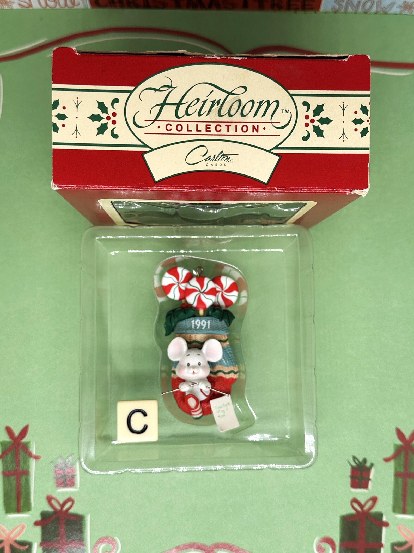 Vintage Hallmark Mouse Christmas Ornament: Film, Oreos, Scale, Knitter ...