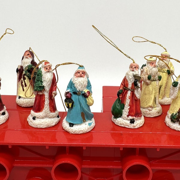 Miniature Christmas Ornaments/Mini Santa Christmas Ornaments/Folk Art Miniature Ornaments/Tiny Santa Ornaments/Sold Separately/Listing#979