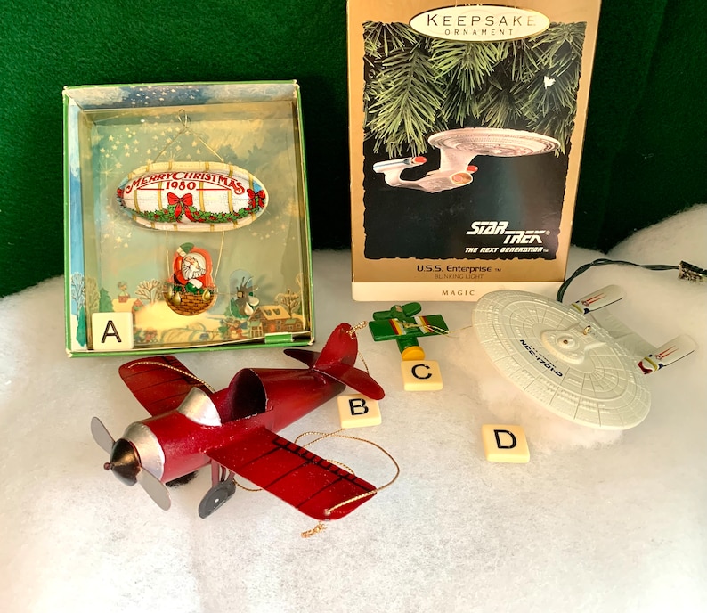Vintage Airplane Ornaments/hallmark Santa's Flight Etsy