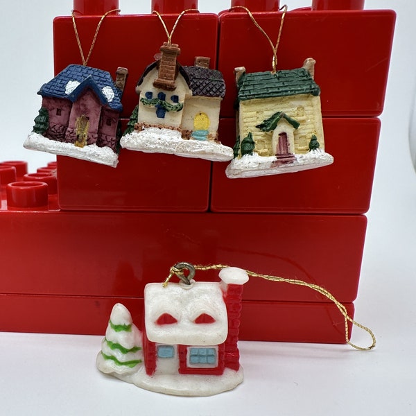 Miniature Christmas Ornaments/Tiny Village House Ornaments/Miniature Houses for Mini Christmas Tree Dollhouses/Sold Separately/Listing#984