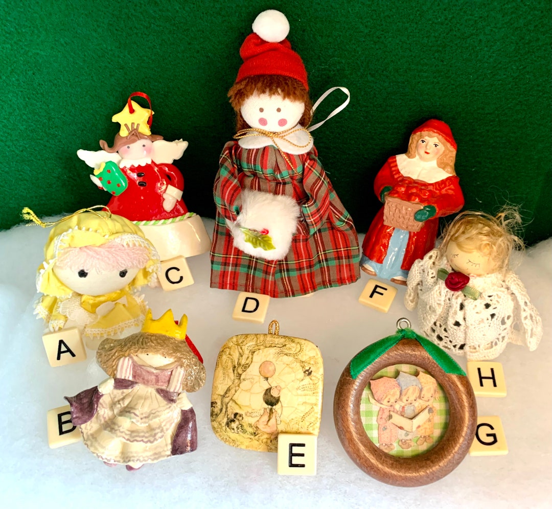Vintage Girl Christmas Ornaments/plush Girl Ornaments/clay Etsy