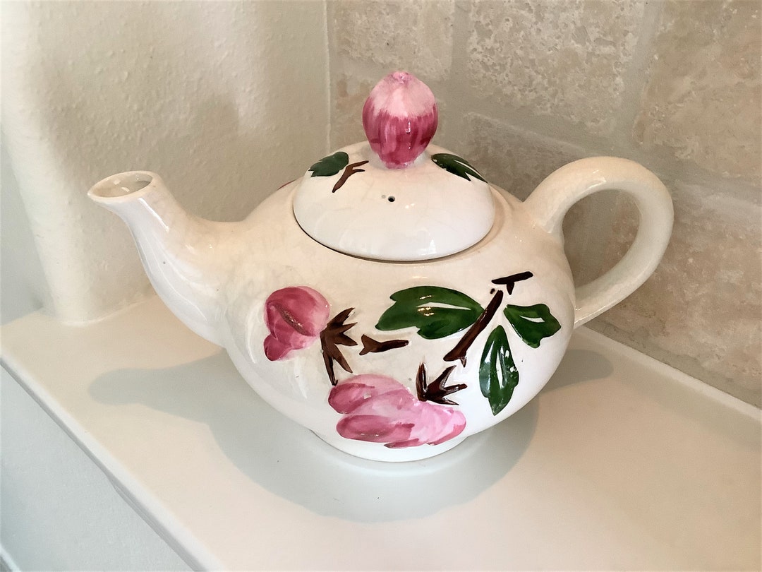 Vintage Musical Floral Teapot/green Arbor Musical Teapot/continental