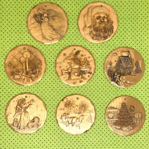 Vintage Wendell August Bronze Christmas Ornament: Handcrafted, Engraved, 1990's