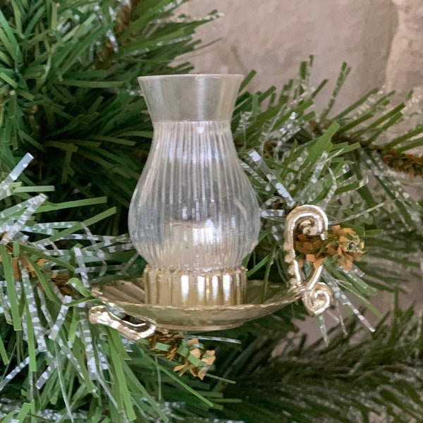 Vintage Hurricane Lantern Ornament/Hurricane Lantern Christmas Centerpiece/Tiny Hurricane Lanterns Advent Calendar/Vintage Hurricane Lantern