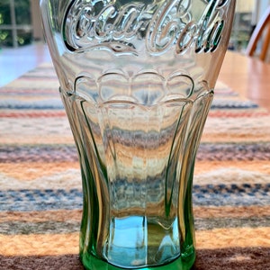 Vintage Libbey Coca-Cola Glasses/Retro Restaurant Green Glass Coca-Cola Tumbler Glasses/Collectible Coca-Cola Soda Glasses/Price per Glass image 1
