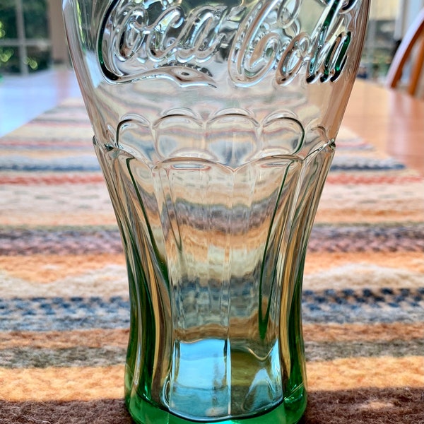 Vintage Libbey Coca-Cola Glasses/Retro Restaurant Green Glass Coca-Cola Tumbler Glasses/Collectible Coca-Cola Soda Glasses/Price per Glass