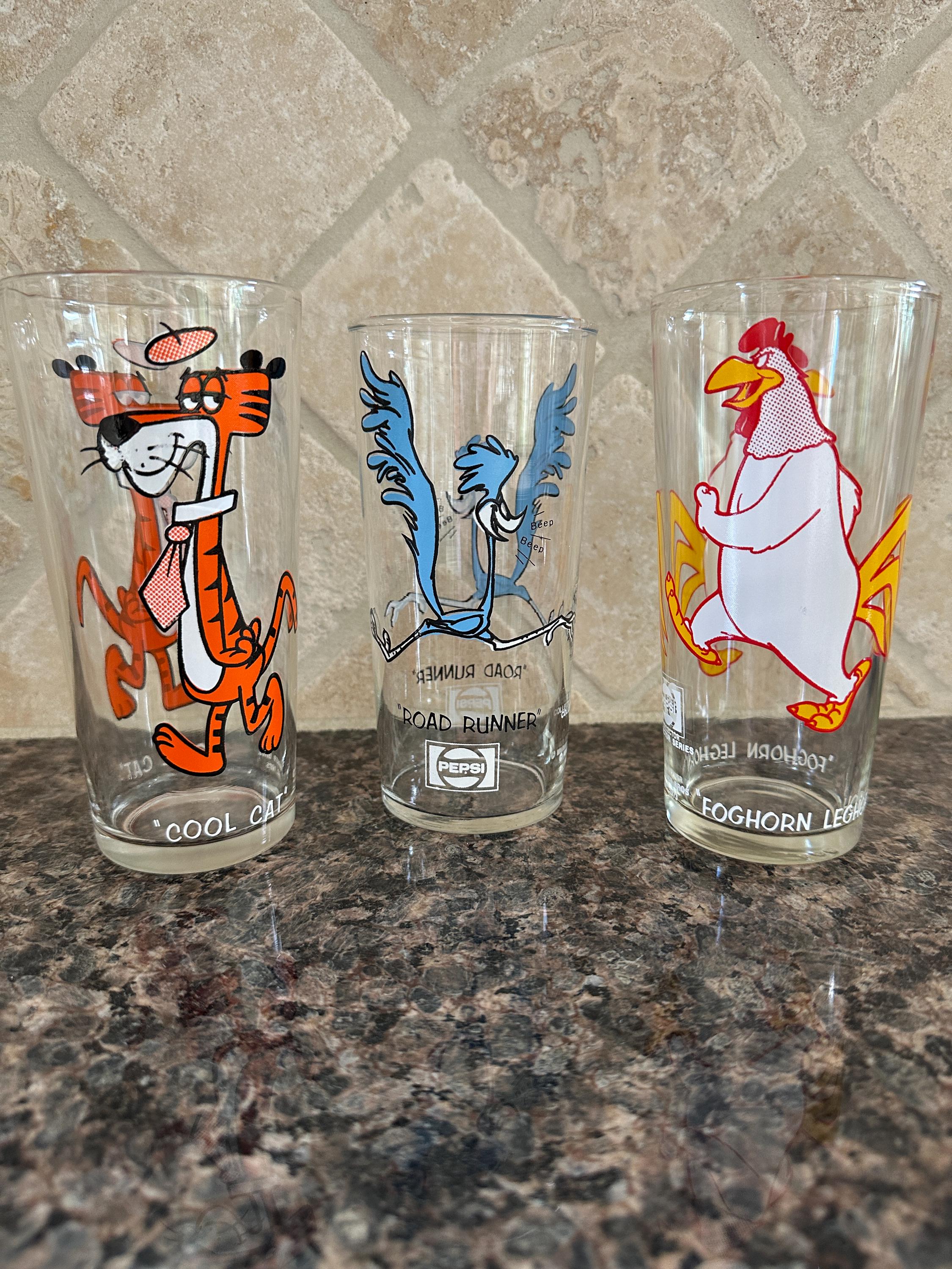 Vintage 1973 Road Runner Pepsi Glass: Looney Tunes Collector