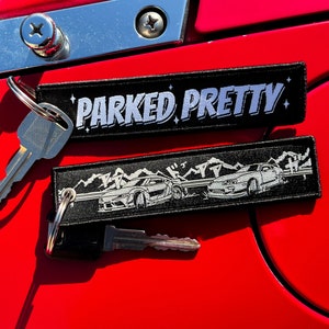 Toyota Supra Anime/Manga Key Tag -  Parked Pretty
