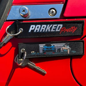 Subaru WRX STI Key Tag - Anime Boy Sleeping Keychain - Parked Pretty