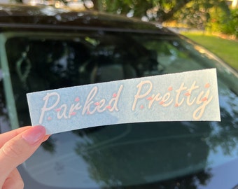 Parked Pretty Sakura Overlay Vinyl Decal | JDM Sticker | Cherry Blossom Sticker