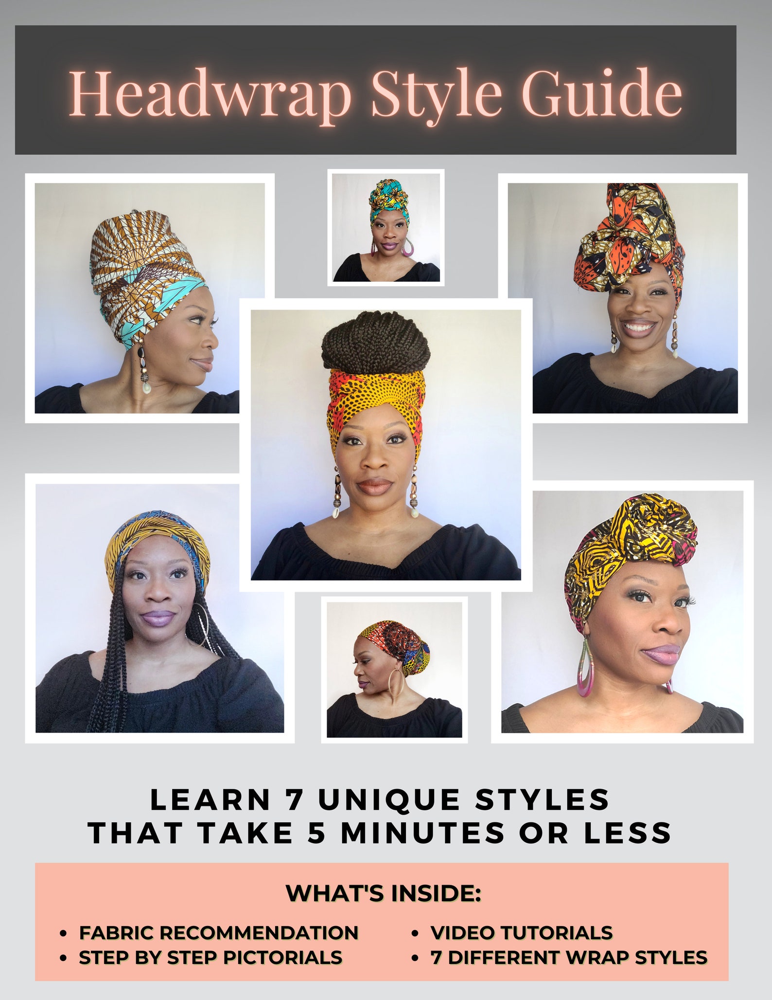 Headwrap Tutorials Download Headwrap Video Tutorials Guide for - Etsy