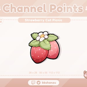 Strawberries Twitch Channel Points | Twitch Discord Icon | Twitch Graphics