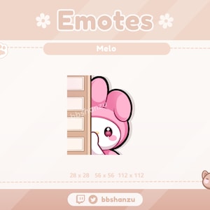 Lurk Pink Plush Bunny | Twitch Discord Emotes | Twitch Graphics