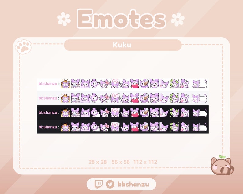 Pastel Purple Plush Bunny Twitch Discord Emotes Twitch Graphics Etsy