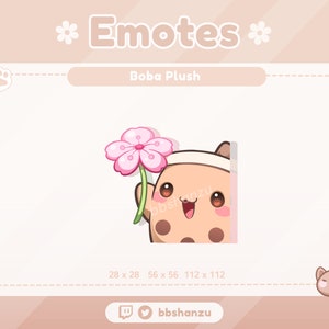 Blumen Boba Plüsch | Twitch Discord Emotes | Twitch Grafik