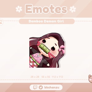 Dead Bamboo Demon Girl | Twitch Discord Emotes | Twitch Grafik