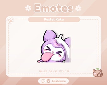 Teasing Pastel Purple Plush Bunny | Twitch Discord Emotes | Twitch Graphics