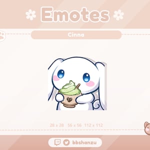 Hydrate White Plush Cinnamon Puppy | Twitch Discord Emotes | Twitch Grafik