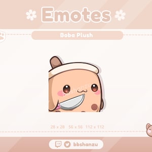 Knife Boba Plush | Twitch Discord Emotes | Twitch Graphics