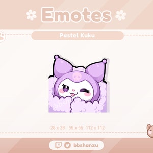 Cosy Pastel Purple Plush Bunny | Twitch Discord Emotes | Twitch Graphics