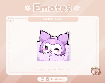 Cosy Pastel Purple Plush Bunny | Twitch Discord Emotes | Twitch Graphics